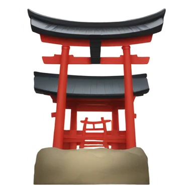 generate and emoji of folder with Shinto Shrine symbol sticker