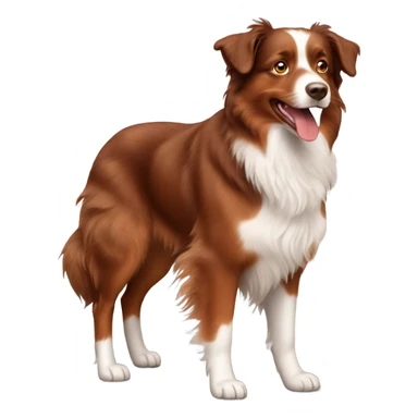 Red Australian shepherd sticker