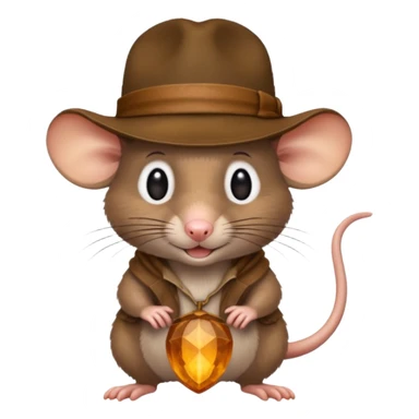 🐀 wearing Indiana jones hat sticker