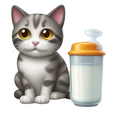 cat with salt shaker sticker