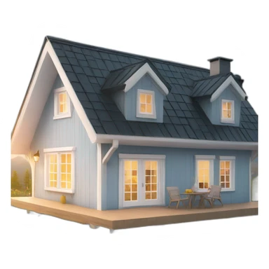 holiday home scandinavian sticker