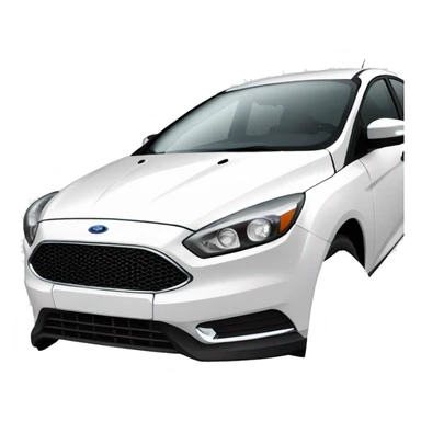 White Ford Focus 3 hatchback  sticker