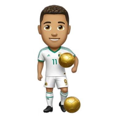 Ronaldo avec un ballon d'or sticker