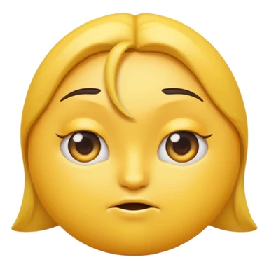 sassy emoji character with a big booty looking to the side with a raised eyebrow, humorous and bold sticker