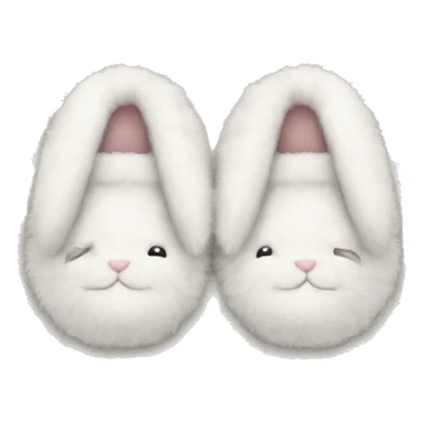 fluffy bunny slippers sticker