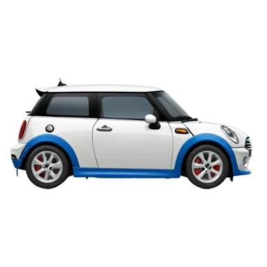 Blue car Mini Cooper  sticker