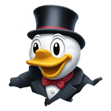 a happy Scrooge McDuck counting money sticker