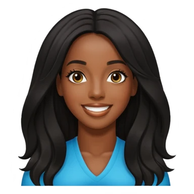 Kelly Rowland with black long hair sticker