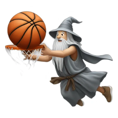 gandalf dunking a basketball sticker