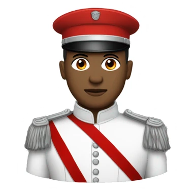 red soldier black outline  sticker