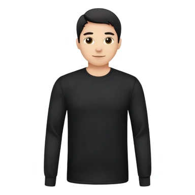 black long sleeve shirt sticker
