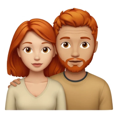 👩🏼‍❤️‍👨🏽 Something like this, but make the guy more lighter and give the girl a bit more red hair like ginger style sticker