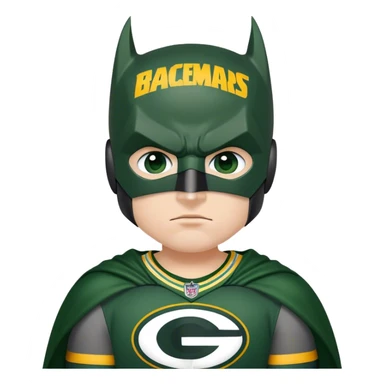 Batman as a Green Bay packers fan sticker