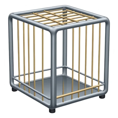 simple cage thin bars square sticker