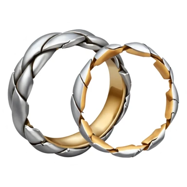 2 smashed wedding ring sticker