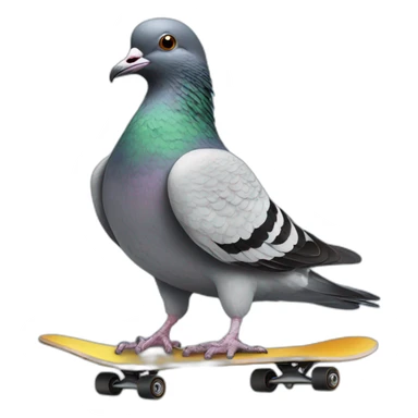 Pigeon on a skateboard sticker