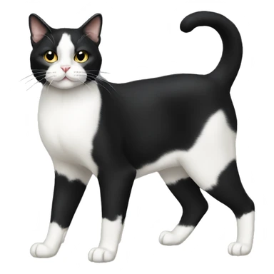 Tuxedo Cat Breed Full Body sticker