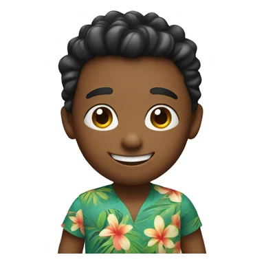 A cute boy smiling in Hawaii sticker
