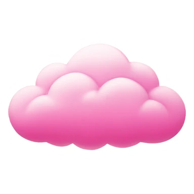 Light-pink Cloud with a hot pink sun  sticker