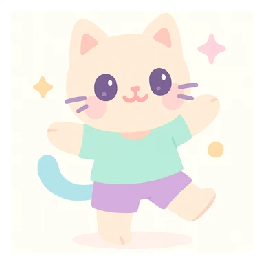 cat dancing sticker