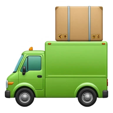 delivery truck green soft sticker