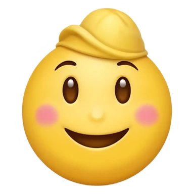 Emoji smiling with two feet next to it sticker