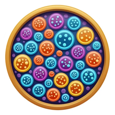 petri dish culture sticker