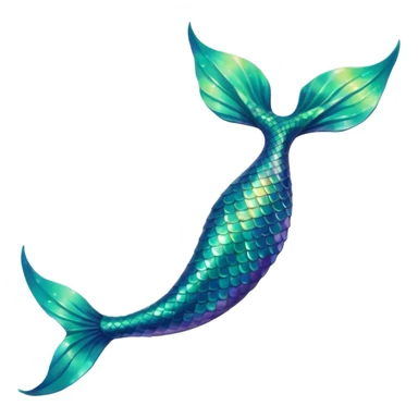 green aqua coloured siren mermaid tail end only sticker