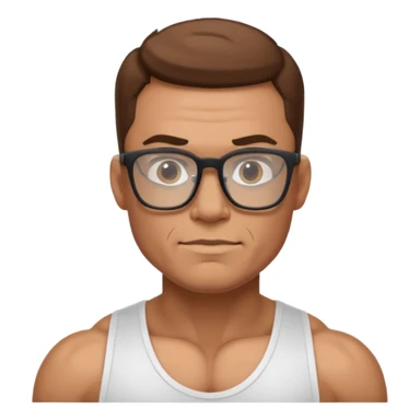 Un mec musclé avec des lunettes de vue  sticker