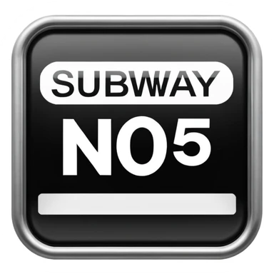 Platform NO.5 board , Subway Sign. sticker