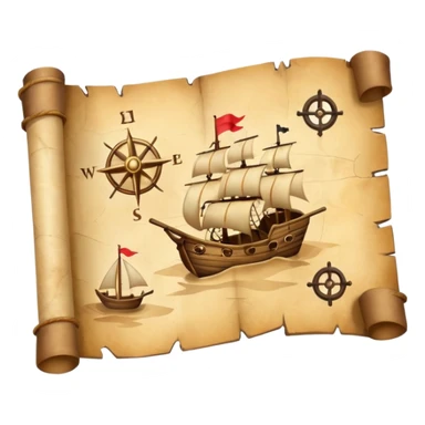 treasure map sticker