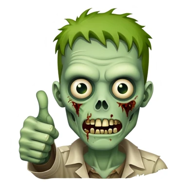 zombie giving thumbs up sticker
