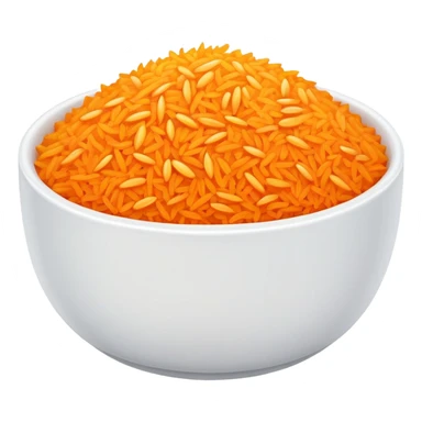 bowl of bright orange rice sticker