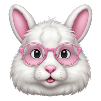 Bunny bust with eyeglasses with body sticker