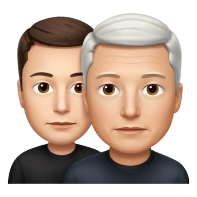 Elon musk and tim cook  sticker