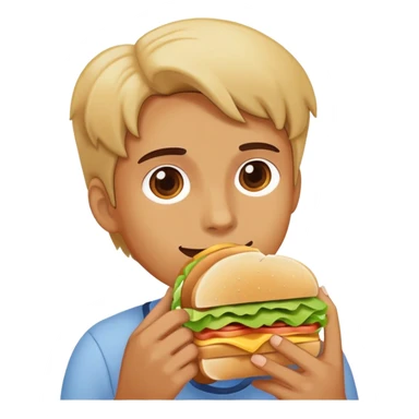 Person eating sandwich sticker