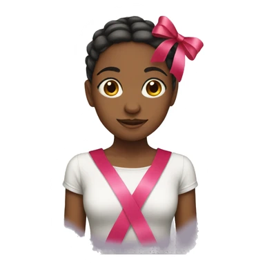 Girl with ribbon  sticker