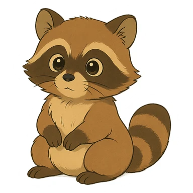 cute baby raccoon  sticker