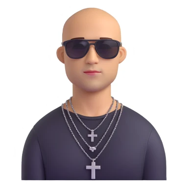 Dominic Toretto from Fast and Furious with sunglasses and cross necklace sticker