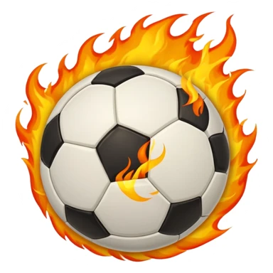 Soccer Ball on Fire sticker