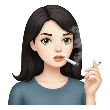 Cara echando  umo sticker