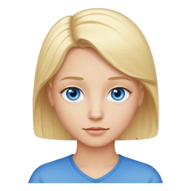 Blonde hair blue eyes emoji  sticker