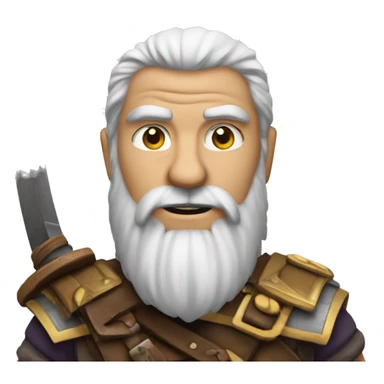 nain guerrier avec une grosse barbe en 2d sticker