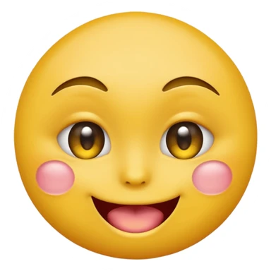 Round yellow emoji face with sexy eyes biting its index in a slightly erotic way sticker