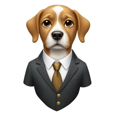 Dog wearing a suit sticker