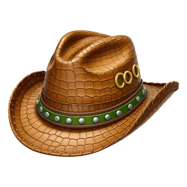 Crocodile leather cowboy hat sticker