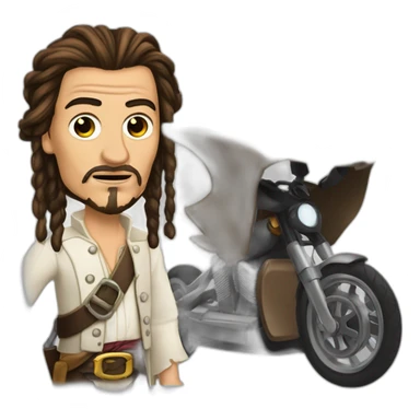 Jack sparrow survint a tesla sticker