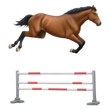 A horse jumping sticker