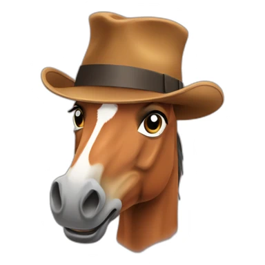 mr horse hat sticker