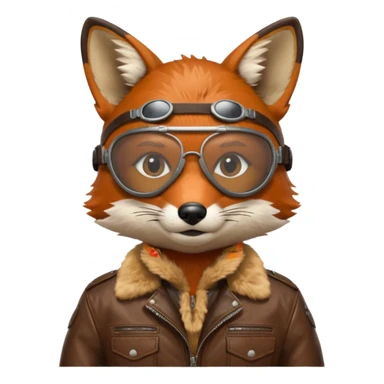 renard aviateur sticker